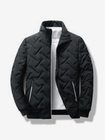 Veste Matelassée Homme Zippée En Polyester Poches Décontracté Chaud