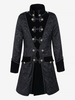 Veste Noir Vintage En Jacquard À Manches Longues Médiéval Gothique Homme