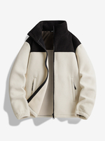 Veste Polaire Chaud Hiver Décontracté Chic Simple Homme Polyester Moderne