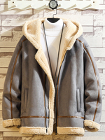 Veste Polaire Doublure Chaud Hiver À Capuche Homme Zippée En Polyester