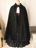 Vestes de laine noire Gothique Lolita Déguisements Halloween