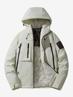 Vestes En Doublure Chaud Hiver Chic Beige Noir Glissière Éclaire Décontracté