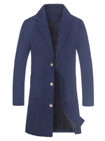 Vestes et manteaux de Hommes Manteaux Hommes Collier Turndice Artwork Casual Nombal Navy Moderne