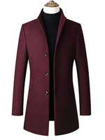 Vestes et manteaux Hommes Manteaux Hommes Collier High Collier Artwork Casual Bourgogne Qualité