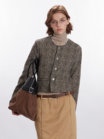 Vestes Femmes Col Rond Bouton Chic Décontracté Veste D