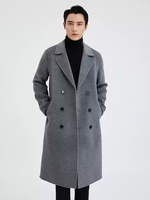 Vestes Hommes Manteaux Col Rabattu À Revers Confortable Gris Chesterfield Chic