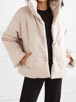 Vestes pour femmes Col rabattu Bouton sur le devant Poches décontractées Veste de Souffleurs blanches