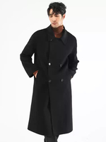 Vestes Pour Hommes Manteaux Col Rabattu À Revers Chic Gris Foncé Chesterfield