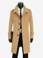 Vestes pour hommes Manteaux Col rabattu Décontracté Camel Mode Chic