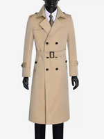 Vestes pour hommes Manteaux Double boutonnage Col rabattu Confortable Kaki Mode