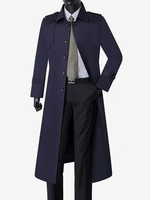 Vestes pour hommes Manteaux Double boutonnage Col rabattu Décontracté Café Marron Mode