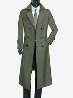 Vestes pour hommes Manteaux Double boutonnage Col rabattu Décontracté Gris Moderne