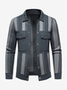 Vestes pour hommes Poches rayées Cardigan décontracté