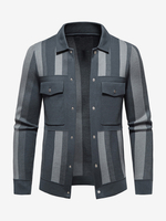 Vestes pour hommes Poches rayées Cardigan décontracté