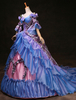 Victoria Robe Mascarade Renaissance médiévale Costume Rococo Marie Antoinette Déguisement rétro multicouche synthétique Déguisements Halloween