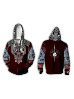 Viking Halloween Costume Sweat à capuche imprimé 3D pour homme