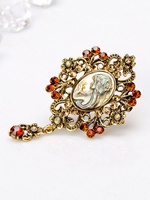 Vintage Broches De Mariage Strass Bijoux Femmes Or