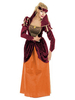 Vintage Costume en coton manches longues orange Renaissance pour adultes pour femme