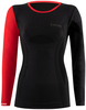 Lenz 6.0 Merino Round Neck Dames Longsleeve Noir Rouge L