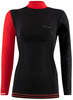 Lenz 6.0 Merino Turtle Neck Dames Longsleeve Noir Rouge L