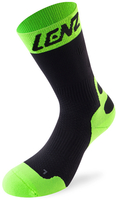 Lenz 6.0 Mid Chaussettes de compression Noir Vert 35 36 37 38